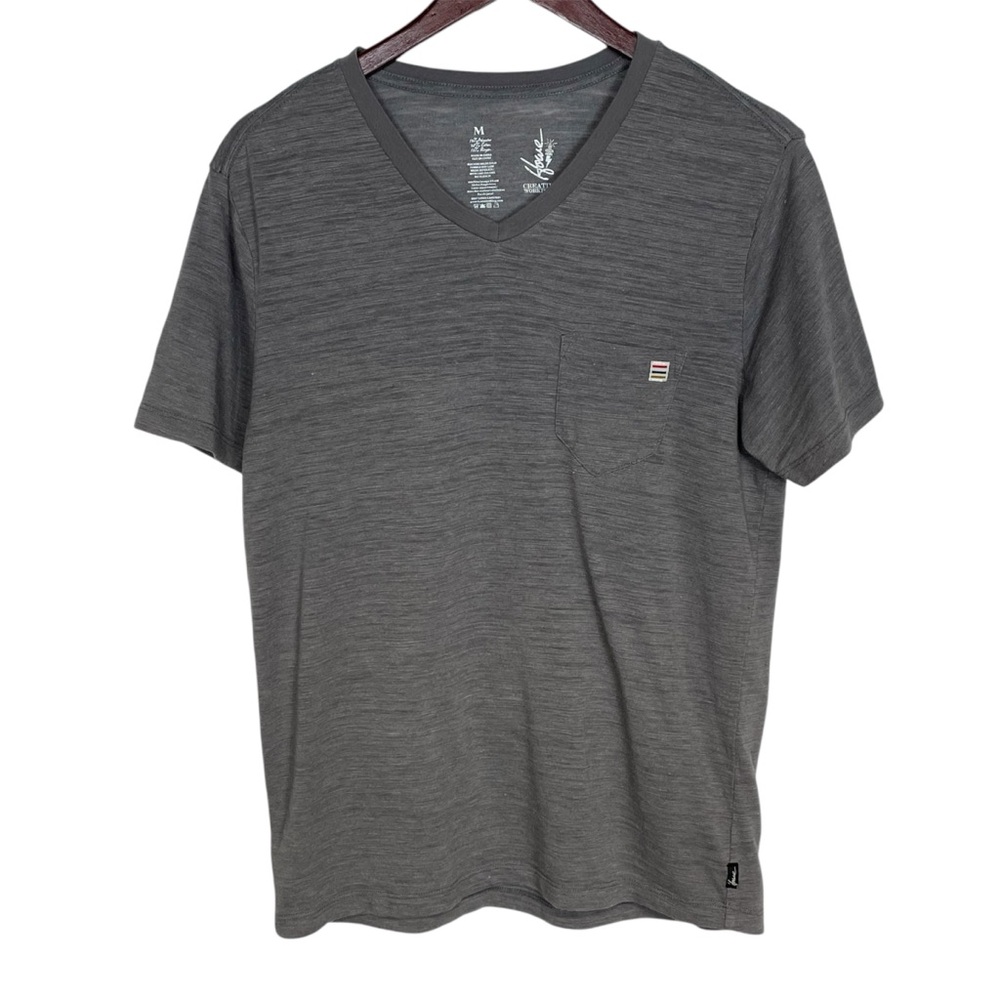 Howe Creative Work Force Men's Grey V-Neck Tee Size M